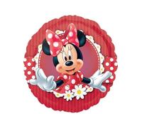 ballon aluminium rond fou de minnie 45cm rouge - amscan 2481301 Rouge