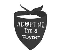 1 bandana adopté pour chien Adopt Me I'm a Foster Dog Bandana Annonce pour les amoureux des chiens (Adopt Me I'm a Foster Noir D)