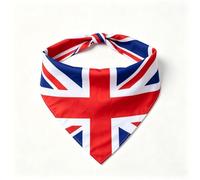 1 bandana pour chien avec drapeau du Royaume-Uni, écharpe triangulaire réglable pour le jour de l'indépendance, bandana lavable pour chiens et chats de petite et moyenne taille, 65 x 45 x 45 cm