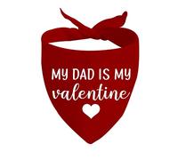 1 bandana pour chien avec inscription « My Mom/Dad Is My Valentine »