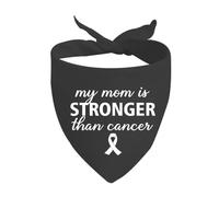 1 bandana pour chien « My Mom Is Stronger Than Cancer » Cadeau pour guerrier au cancer (My Mom Is Stronger Than Cancer D)