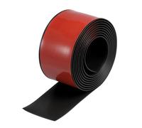 1 bande de bordure de sol autocollante de 3 mètres for moquette, bandes de transition for revêtement de sol, étanchéité de porte(Black,300x7.6cx0.4cm)