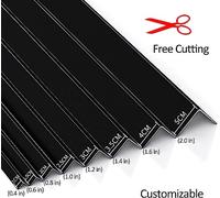 1 bande de transition en aluminium for sol - Protection d'angle autocollante à 90 degrés for murs - Bordure noire for salon(L120cm W25mm)