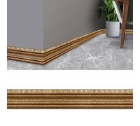 1 bande décorative 3D multifonctionnelle - Garniture murale autocollante et imperméable for la décoration intérieure, longueur 4,6 m, largeur 8 cm(Black brown)