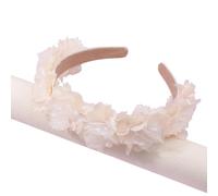 1 bandeau à fleurs pour femme - Pour mariage, anniversaire, fête, quotidien - Beige