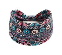 1 bandeau bohème extensible à imprimé cachemire, bandeau croisé pour cheveux noué, yoga quotidien pour femmes et filles (floral multicolore)