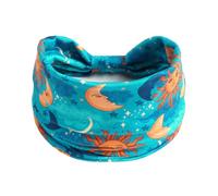 1 bandeau bohème extensible à imprimé cachemire, bandeau croisé pour cheveux noué, yoga quotidien pour femmes et filles (lune)