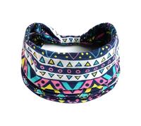 1 bandeau bohème extensible à imprimé cachemire, bandeau croisé pour cheveux noué, yoga quotidien pour femmes et filles (violet ethnique)