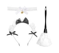 1 Bandeau En Dentelle, 1 Plumeau Et 1 Nœud Papillon, Accessoires De Femme De Chambre, Accessoire De Cosplay