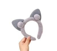 1 bandeau en peluche avec oreilles de chat mignonnes pour lavage du visage pour femme princesse fée épingle à cheveux (1 pièce)