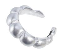 1 bandeau nuage uni - Rétro - En tissu - Antidérapant - Large - Épais - Pour femme et femme - Pour un mariage ou une fête - Argenté
