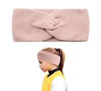 1 bandeau rose pour fille - Bandeau tricoté pour enfants - Respirant - Antidérapant - Couleur unie - Convient pour la danse, la course et le cyclisme