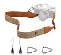 1 bandoulière pour appareil photo, avec deux boucles de connexion, réglable, bandoulière pour appareil photo confortable en pur coton, sangle pour appareil photo rétro simple