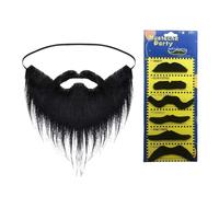 1 barbe, 1 jeu de moustache, barbe artificielle, fausse barbe, mascarade de barbe, coller sur la barbe
