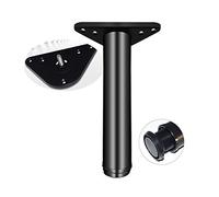 1 barre de petit-déjeuner réglable jambes de meubles noirs jambe de table en aluminium en alliage de travail de support de support pour la table de table de table de meubles de table dans un petit