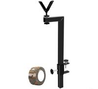 1 barre de support rotative à 360° pour arbre de chasse, angle de hauteur réglable, support de trépied en métal pour tube carré de 2,5 cm, aide à la stabilité extérieure noire (type L)