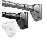 1 Barre Extensible à Rideau 240-310CM 330-400CM, Tringle à rideau télescopique extensible Sans Percage pour salle de bain, placard et jardin, Ø32mm(Noir,100-170cm)