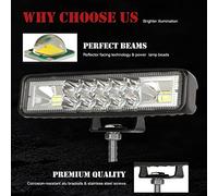 1 Barre Lumineuse LED de 15,2 cm, 60 W, Barre Lumineuse de Travail, antibrouillard, étanche, Faisceau combiné pour camions Tout-Terrain, VTT, UTV, remorque (1 pièces)