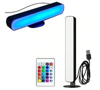 1 barre lumineuse LED RVB, bande lumineuse multicolore horizontale/verticale avec base multi-positions, lampe d'ambiance rythmique musicale, contrôle infrarouge, lumière USB, décoration d'intérieur