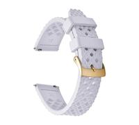 1 barrette de ressort dégagement for bracelet montre en caoutchouc FKM à motif nid d'abeille 20 mm/22 mm for SRP775 - Bracelet remplacement résistant la transpiration et durable(White 3,22mm)