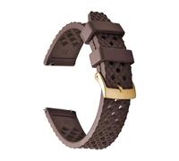 1 barrette de ressort dégagement for bracelet montre en caoutchouc FKM à motif nid d'abeille 20 mm/22 mm for SRP775 - Bracelet remplacement résistant la transpiration et durable(Brown 3,22mm)