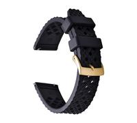 1 barrette de ressort dégagement for bracelet montre en caoutchouc FKM à motif nid d'abeille 20 mm/22 mm for SRP775 - Bracelet remplacement résistant la transpiration et durable(Black 3,22mm)