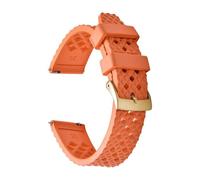 1 barrette de ressort dégagement for bracelet montre en caoutchouc FKM à motif nid d'abeille 20 mm/22 mm for SRP775 - Bracelet remplacement résistant la transpiration et durable(Orange 3,22mm)