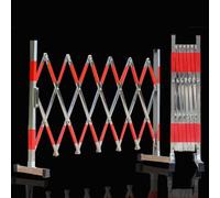 1 barrière de sécurité Mobile Extensible en Acier Inoxydable, clôture de Circulation avec roulettes, barrière de sécurité Pliable, portillon de contrôle de la Circulation
