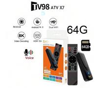 1 Bâton TV Android avec puce RK3518, processeur Cortex A53, GPU Mali 450 MP2, prend en charge le WiFi 4G/5G, HDR, décodage AV1 8K, fonctionne sous Android 14, 64 Go de stockage, multilingue, convient 