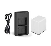 1 batterie + chargeur double compatible avec caméra de sécurité Netgear/Arlo Go DU-A1, DU-A2, VMA4410, VML4030, 3000 mAh 7,2 V Li-Ion - Station de charge avec câble micro USB