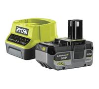 Ryobi - 1 Batterie One+ Lithium+ 18V - 4Ah et 1 Chargeur Rapide 2A - RC18120-140XG