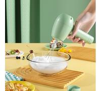 1 batteur à œufs électrique, fouet électrique rechargeable avec support droit, mélangeur manuel rapide pour la cuisson des œufs, de la crème et des aliments (vert clair)