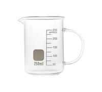 1 bécher de laboratoire en verre borosilicaté à haute teneur en borosilicate avec poignée, tasse à mesurer graduée, équipement de laboratoire 50-2000 ml(250mL)