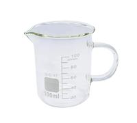 1 bécher de laboratoire en verre borosilicate de 50 ml, 100 ml, 250 ml, 500 ml, 1000 ml avec poignée, pour mesurer l'échelle de laboratoire (100 ml)