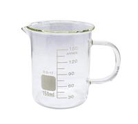 1 bécher de laboratoire en verre borosilicate de 50 ml, 100 ml, 250 ml, 500 ml, 1000 ml avec poignée, pour mesurer la balance et l'équipement de laboratoire (150 ml)