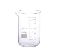 1 bécher en verre borosilicaté à paroi épaisse de 5000 ml - Matériel de laboratoire résistant aux hautes températures for des mesures précises(500ml)