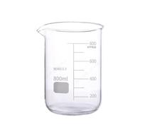 1 bécher en verre borosilicaté à paroi épaisse de 5000 ml - Matériel de laboratoire résistant aux hautes températures for des mesures précises(800ml)