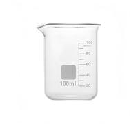 1 bécher en verre borosilicaté avec échelle de mesure transparente, équipement de laboratoire d'expérimentation, 5 à 3000 ml(100)