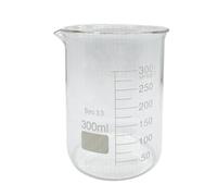 1 bécher en verre borosilicate G3.3 de forme basse 100/25/250 ml/150 ml/200 ml en verre borosilicate de forme basse pour laboratoire chimie résistant à la chaleur (300 ml - Chine)