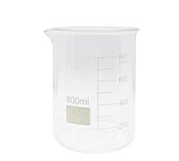 1 bécher en verre borosilicate G3.3 de forme basse 100/25/250 ml/150 ml/200 ml en verre borosilicate de forme basse pour laboratoire chimie résistant à la chaleur (800 ml - Chine)