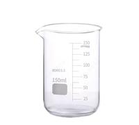 1 bécher en verre borosilicaté - Paroi épaisse for usage en laboratoire - Résistance aux hautes températures et mesures précises(150ml)