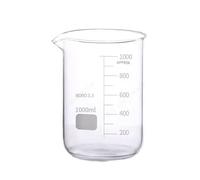 1 bécher en verre borosilicaté - Paroi épaisse for usage en laboratoire - Résistance aux hautes températures et mesures précises(1000ml)