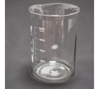 1 bécher en verre borosilicaté - Paroi épaisse for usage en laboratoire - Résistance aux hautes températures et mesures précises(5000ml)