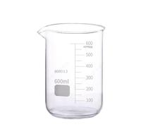 1 bécher en verre borosilicaté - Paroi épaisse for usage en laboratoire - Résistance aux hautes températures et mesures précises(600ml)