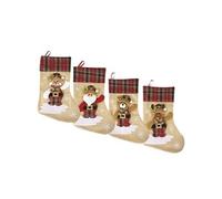 1 Belle chaussette de Noël à suspendre de 37 cm REF/20156 Modèle aléatoire - ptit clown