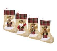 1 Belle chaussette de Noël à suspendre de 37 cm REF/20156 Modèle aléatoire - ptit clown multicolore G