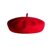 1 béret en laine pour chien ou chat - Chapeau rouge français pour animal domestique - Accessoire pour cheveux - Photo Rkz337 (B, taille unique)