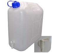 1 bidon de 20 litres avec couvercle, robinet et bec verseur, eau potable naturelle