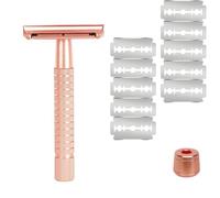 1 Blade Razors for Women, Double Edge Razor with Double Edge Razor Blades for Women & Men, Reusable Shaving Kit