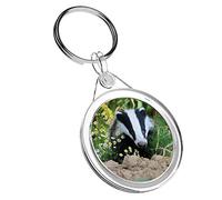 1 blaireau européen de la forêt - Porte-clés IR02 Mum Dad Birthday #15713, multicolore, M